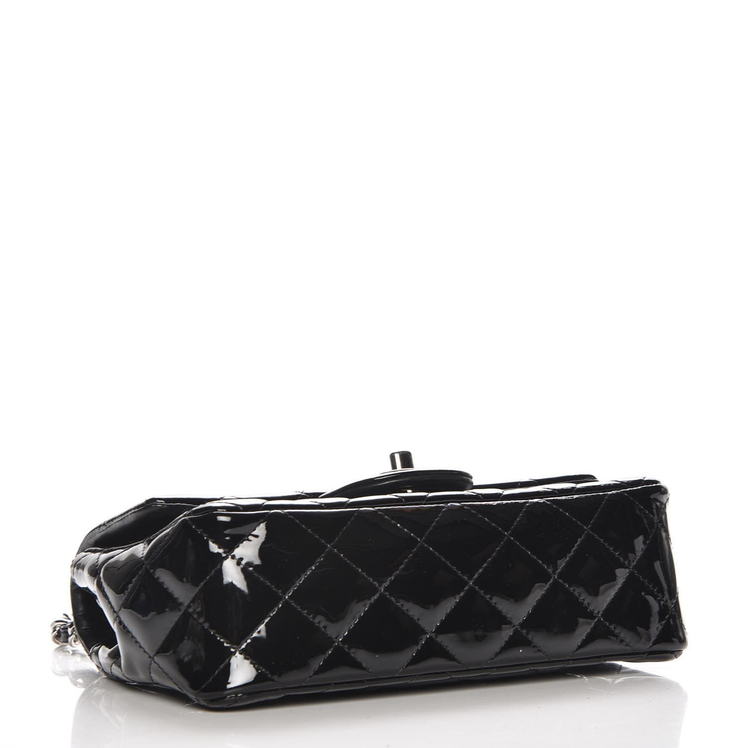 Chanel Patent Calfskin Quilted Mini Rectangular Flap Black 4 of 7
