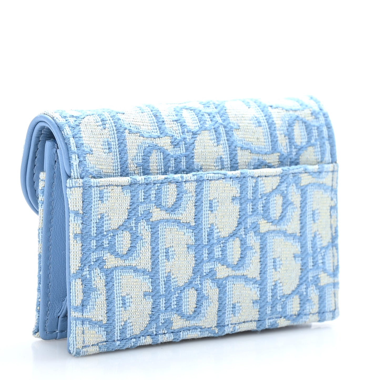 Oblique Saddle Card Holder Cornflower Blue