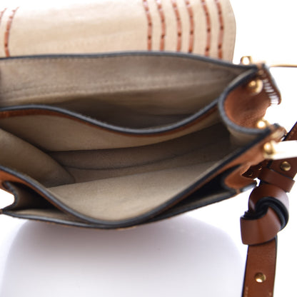 Chloe Suede Calfskin Braided Small Hudson Shoulder Bag Caramel 5 of 9