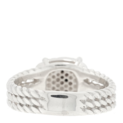 David Yurman Sterling Silver Diamond 10mm Petite Wheaton Ring 54 6.75 3 of 4