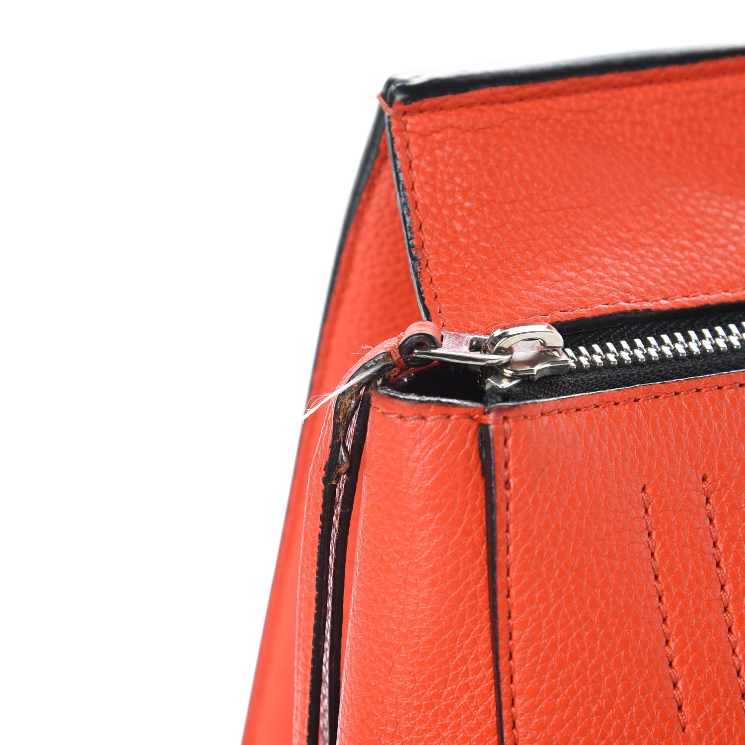 Celine Grained Calfskin Medium Edge Shoulder Bag Vermillion 20 of 21