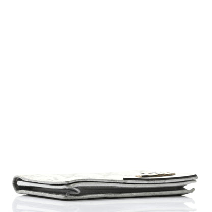 Gucci Metallic Guccissima Interlocking G Flap Card Case Silver 4 of 10