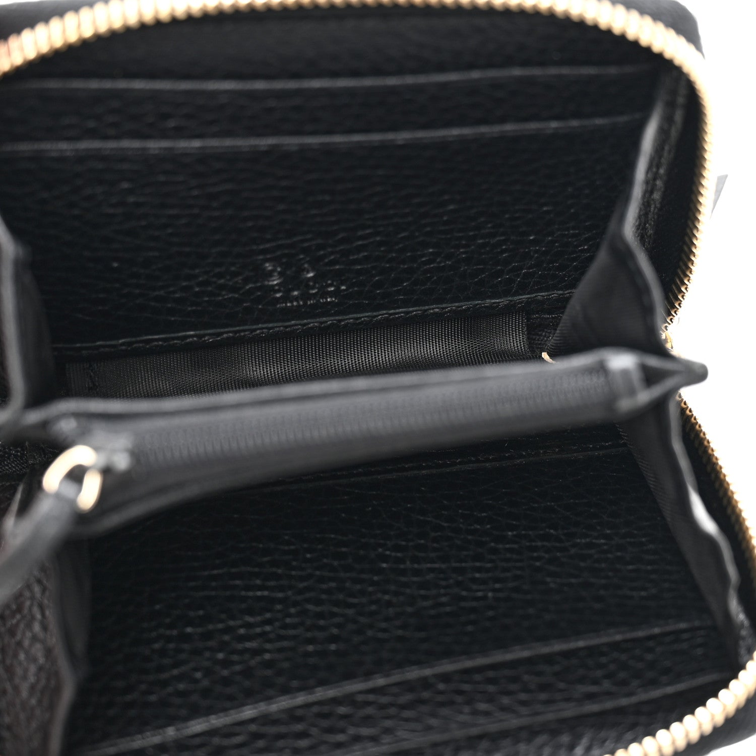 Gucci Pebbled Calfskin Small Soho Zip Around Wallet Black 5 of 11