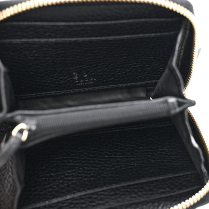 Gucci Pebbled Calfskin Small Soho Zip Around Wallet Black 5 of 11
