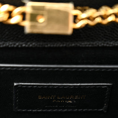 Saint Laurent Grain De Poudre Medium Classic Monogram Kate Tassel Satchel Black 6 of 10