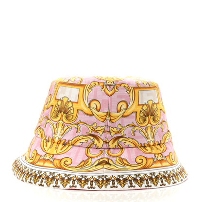 Fendi X VERSACE Silk Fendace FF Baroque Bucket Hat Pink 6 of 9
