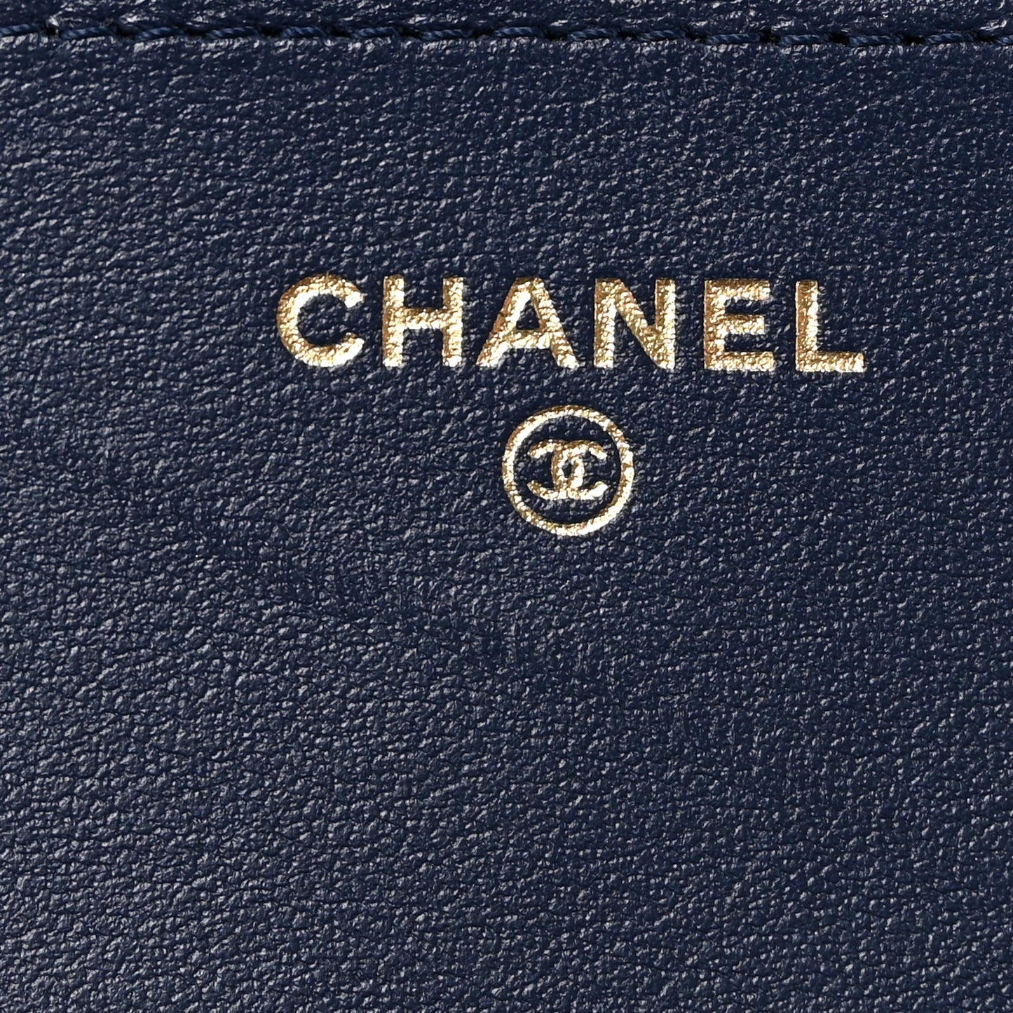Caviar Quilted Boy Wallet On Chain WOC Navy