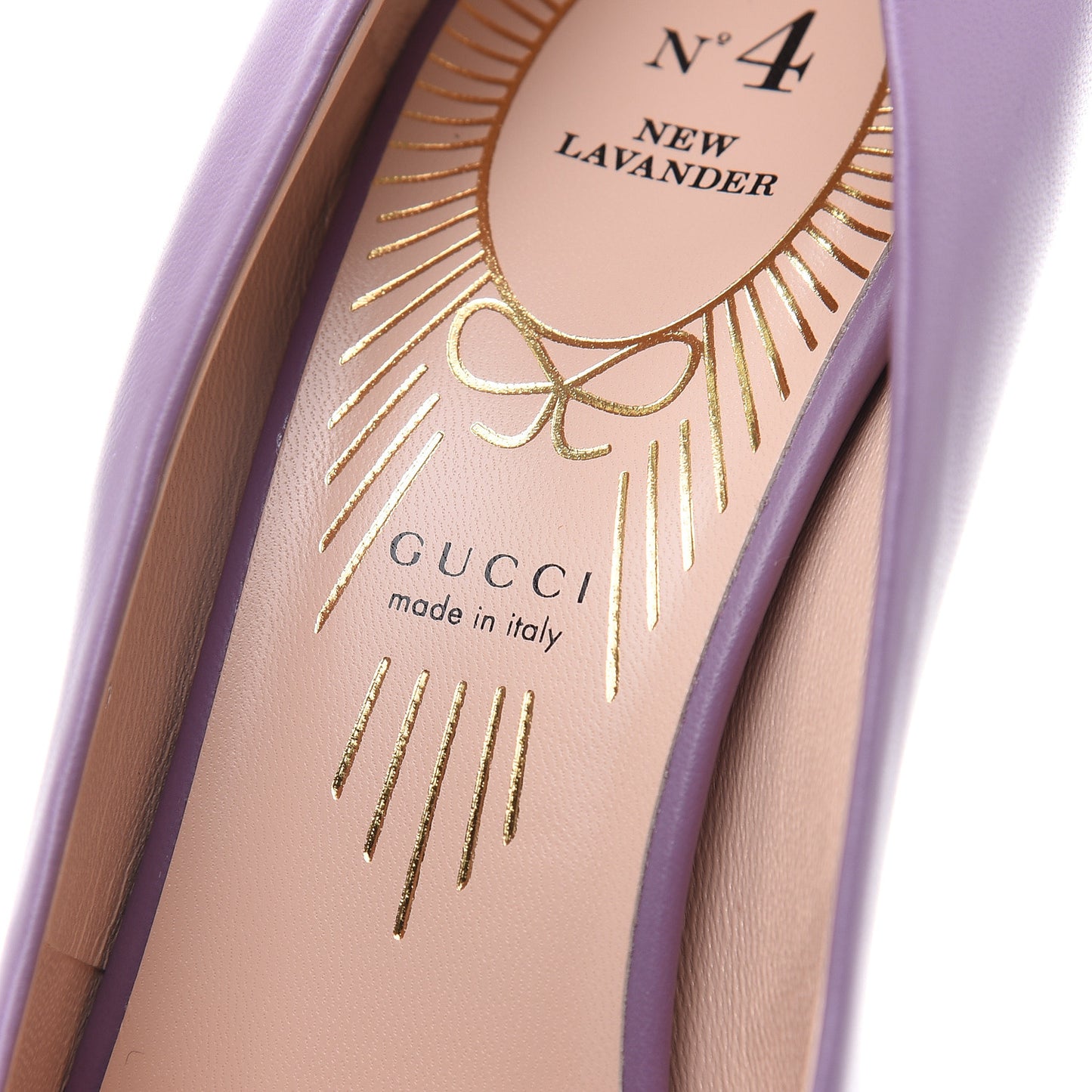 Nappa Bow High Heel Pumps 38.5 New Lavender