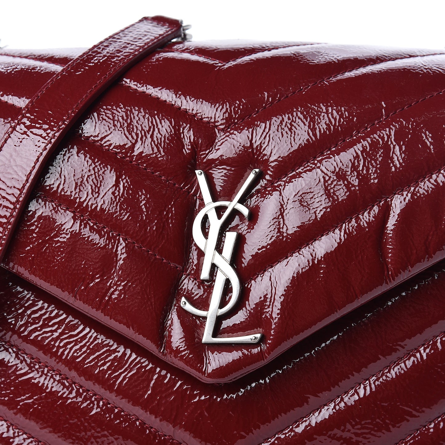 Patent Y Quilted Monogram Small Loulou Chain Satchel Palissandre