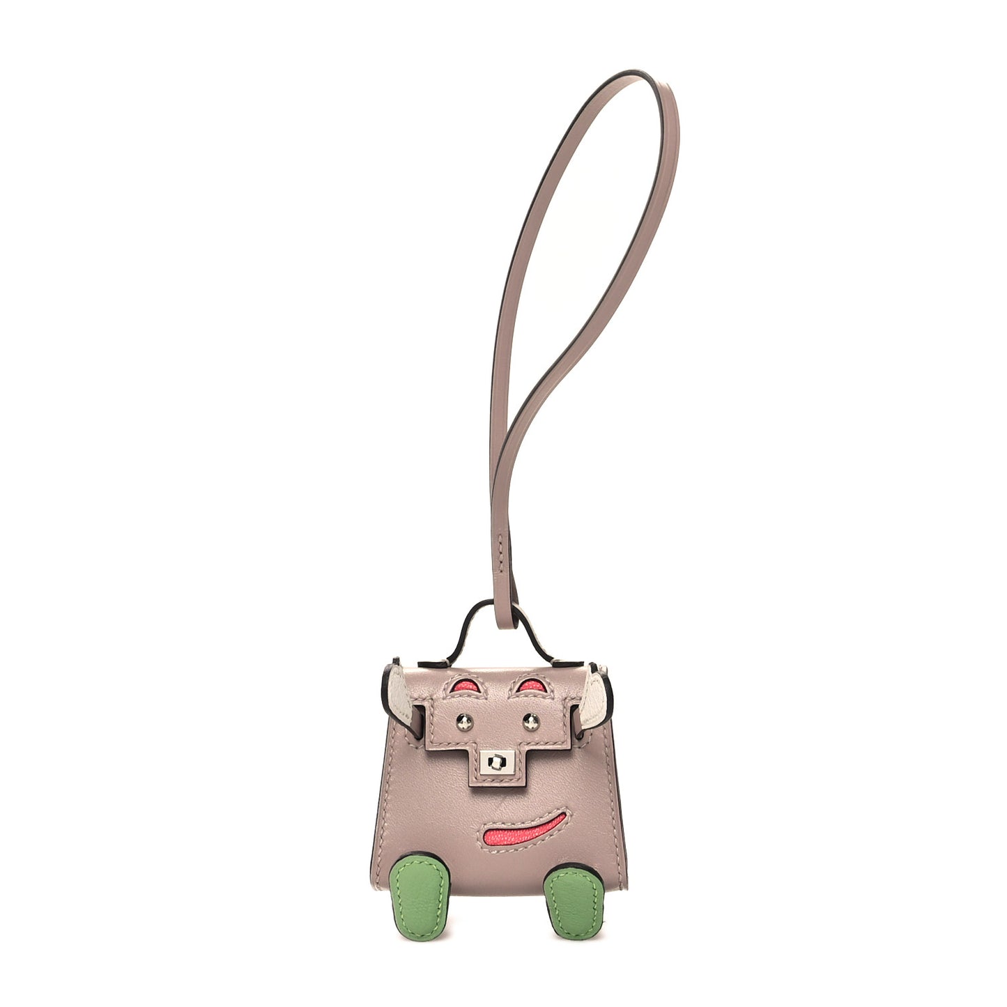 Tadelakt Chevre Mysore Kelly Quelle Idole Bag Charm Glycine