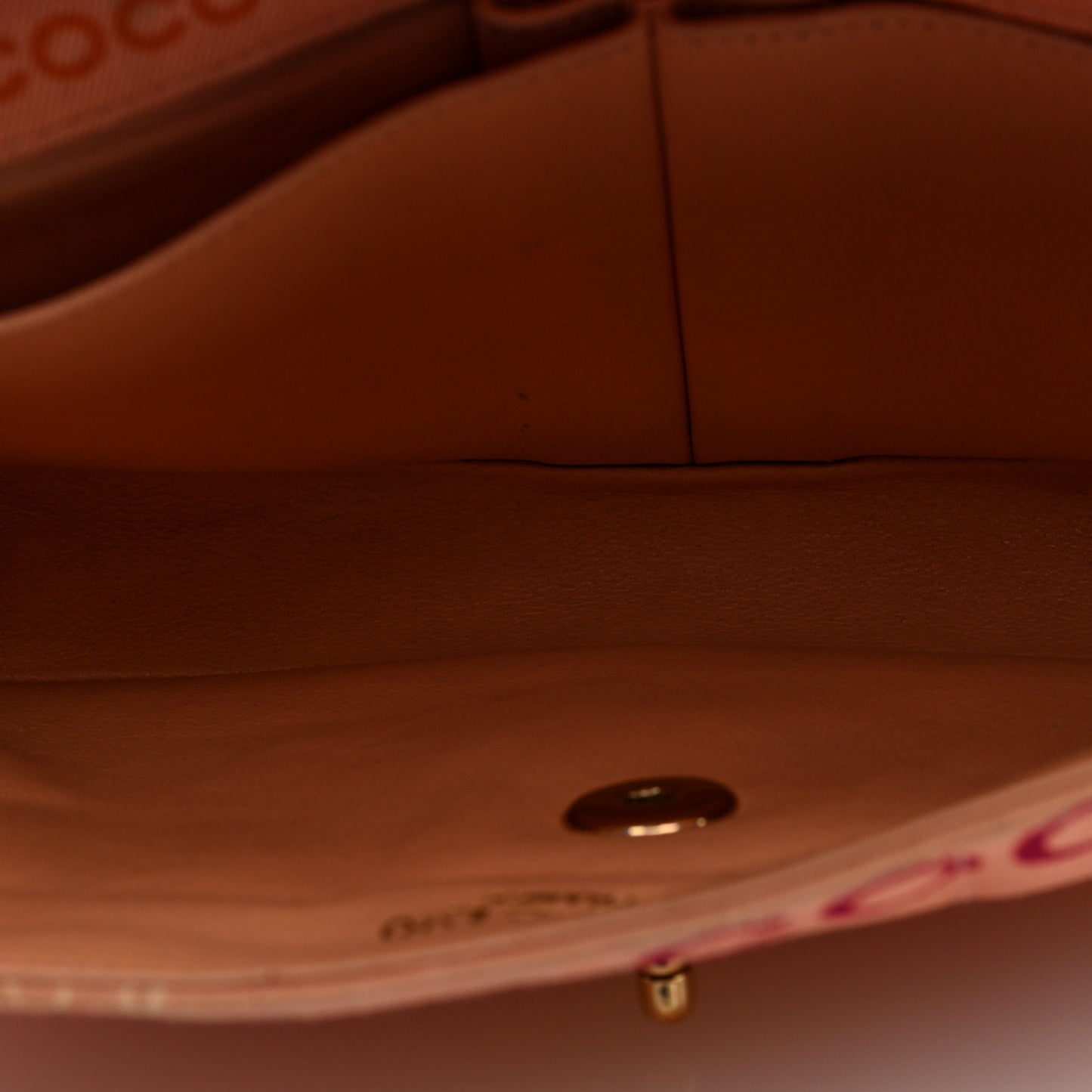 Canvas Chocolate Bar Quilted Coco East West Flap Pink
