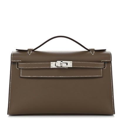 Hermes Swift Kelly Pochette Clutch Etoupe 1 of 9