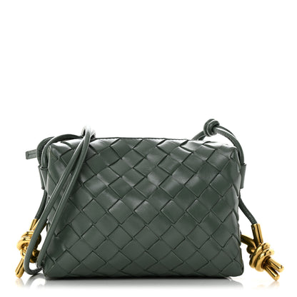 Bottega Veneta Polished Nappa Intrecciato Knot Mini Loop Camera Bag Aloe 1 of 9
