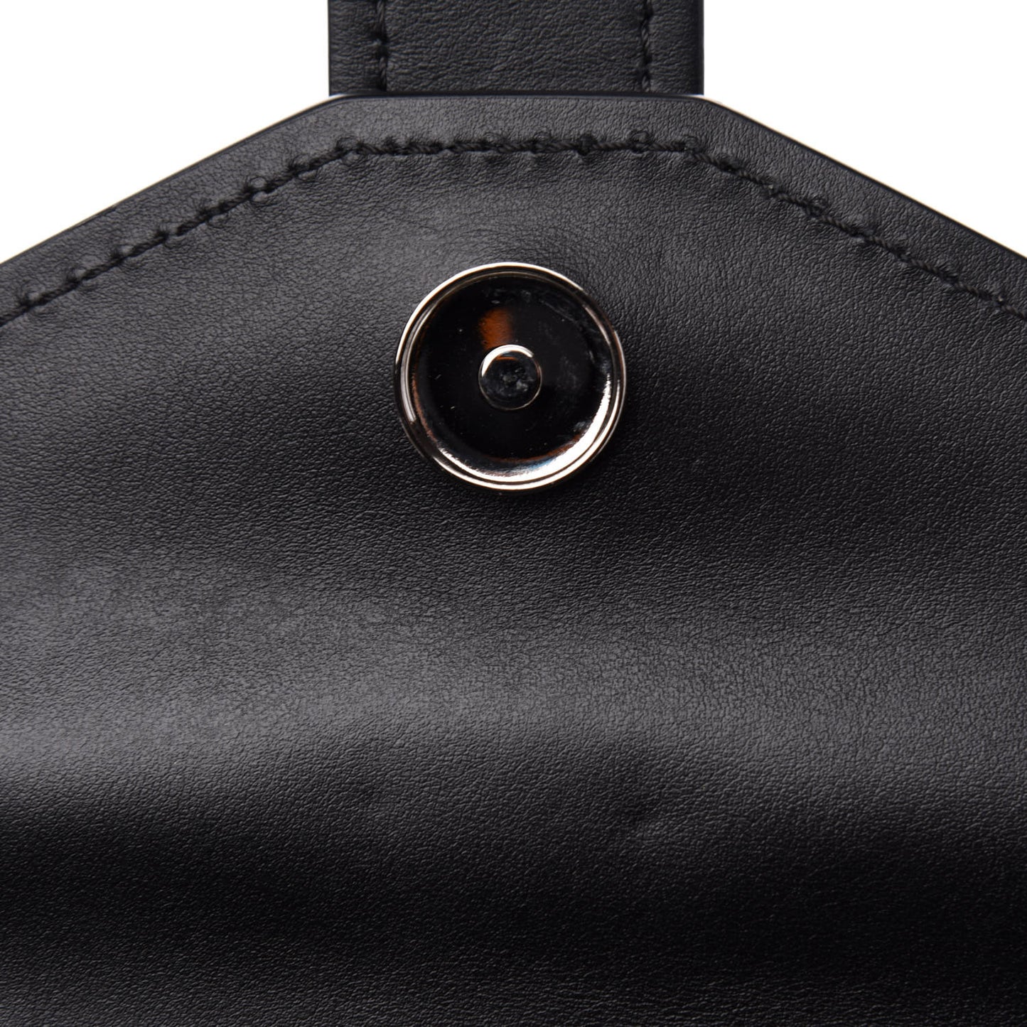 Shiny Goatskin Calfskin Aby Chain Shoulder Bag Black