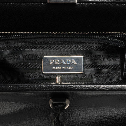 Prada Goatskin Cerniera Doctor Bag Black 7 of 8