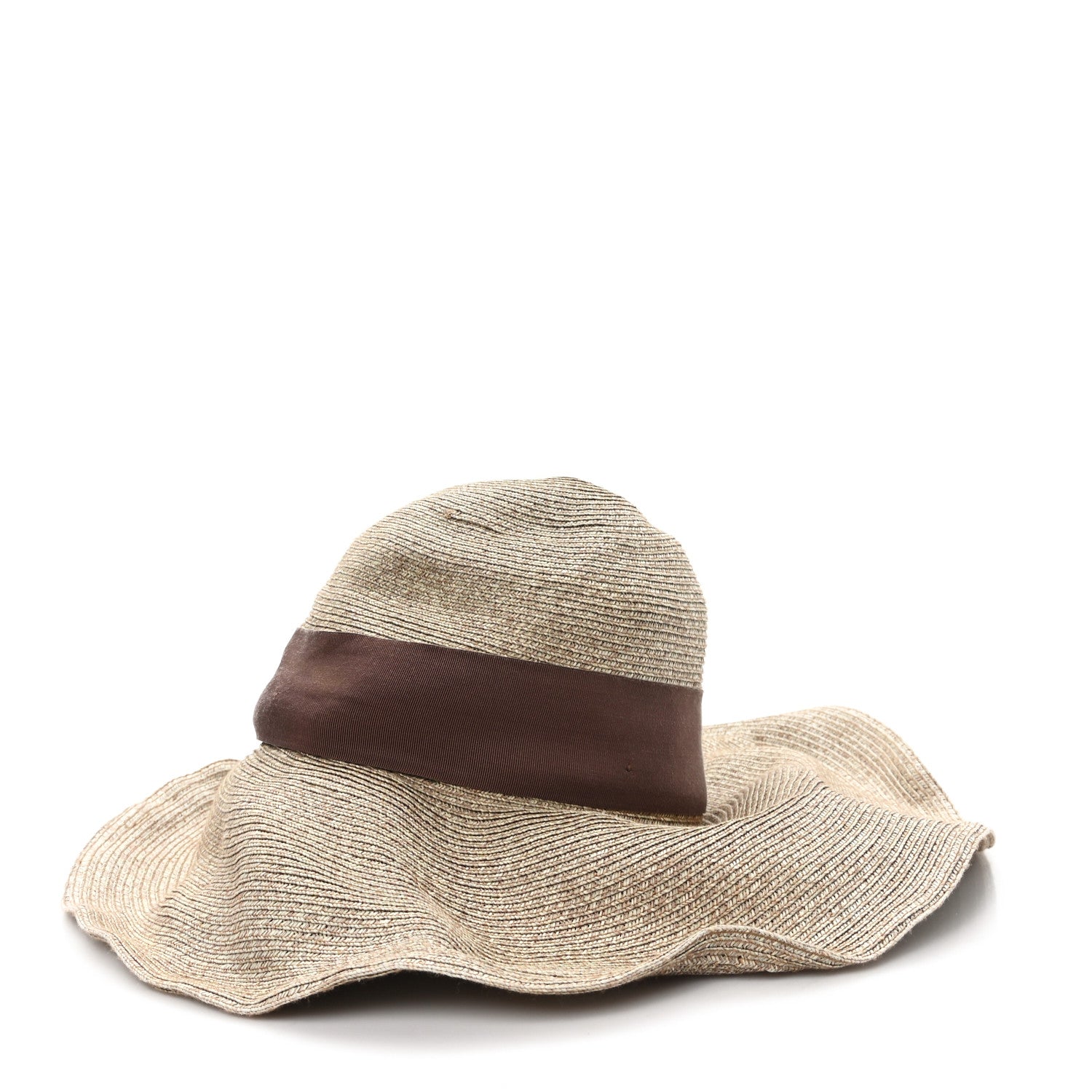 Gucci Paper Blend Wide Brim Hat S Brown 6 of 10