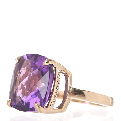 Tiffany 18K Yellow Gold Amethyst Sparklers Cocktail Ring 48 4.25 3 of 6