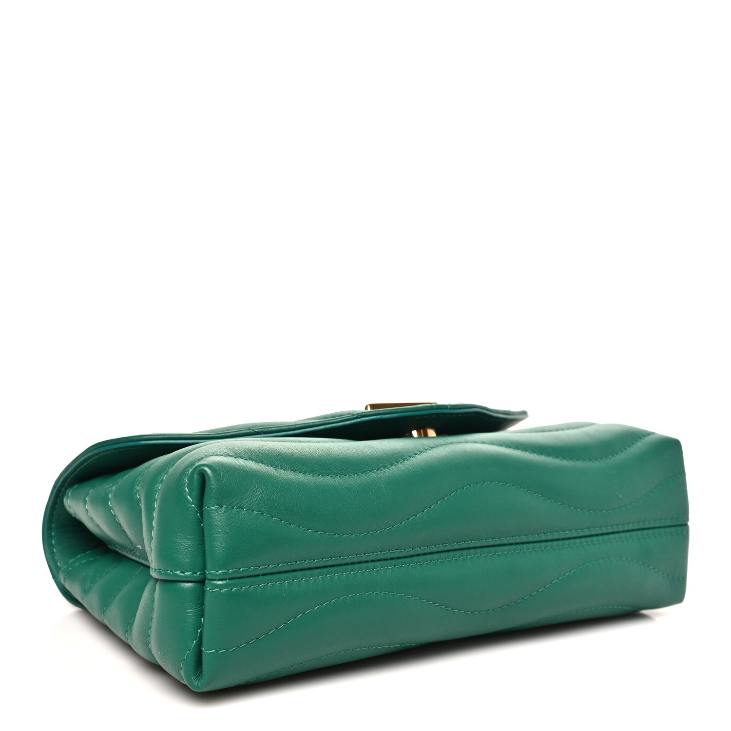 Louis Vuitton Calfskin New Wave Chain Bag MM NM Emerald 4 of 10