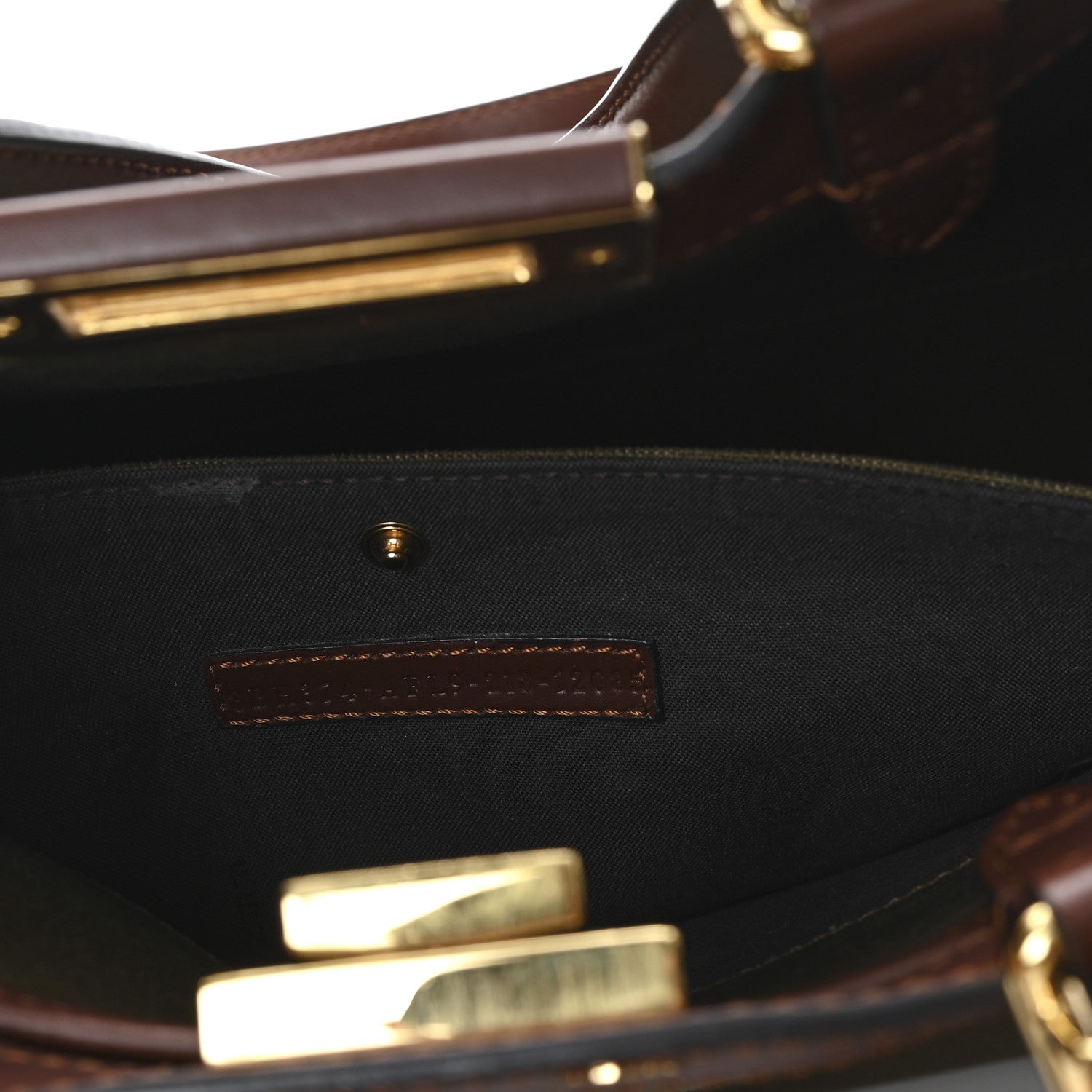 Fendi X SARAH COLEMAN Canvas FF Fish Eye Embroidered Medium Peekaboo X-Tote Amazzonia Ghianda 7 of 11