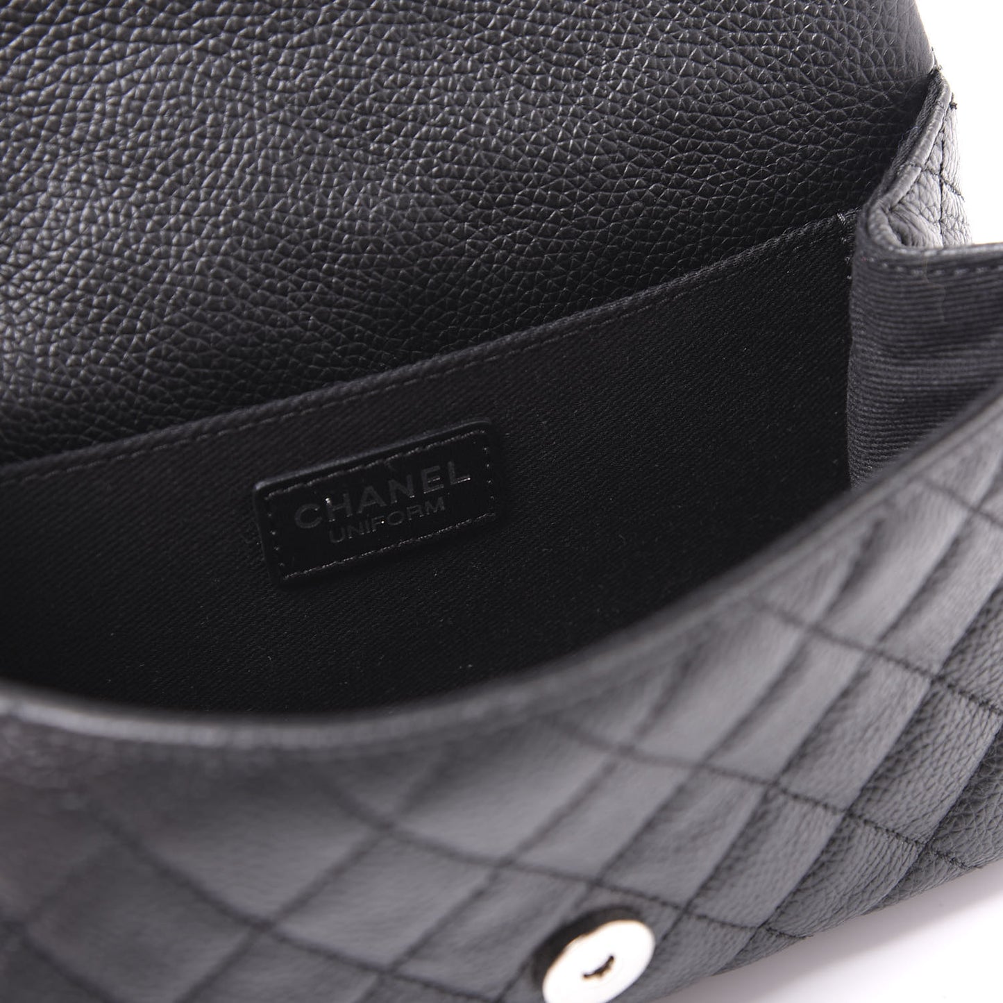 Grained Calfskin Quilted 2.55 Reissue Flap Belt Bag Clutch Black