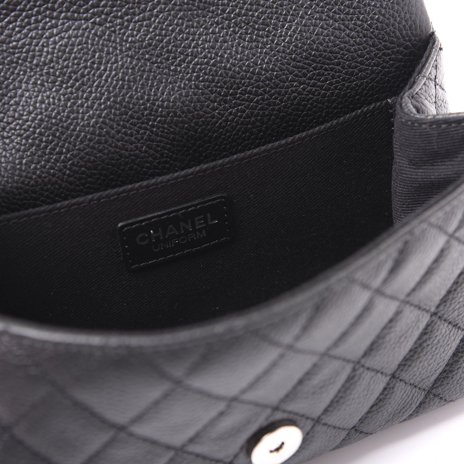 Chanel Grained Calfskin Quilted 2.55 Reissue Flap Belt Bag Clutch Black 5 of 10