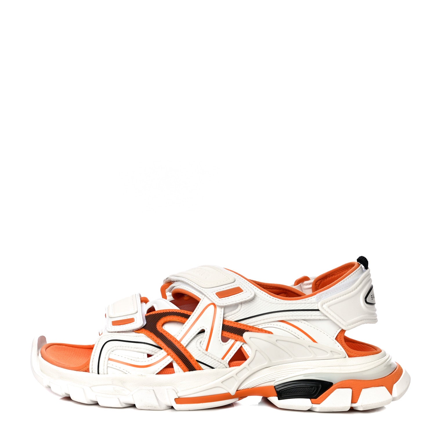 Balenciaga Neoprene Rubber Mens Track Sandals 45 White Orange 1 of 14