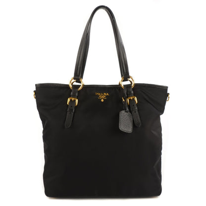Prada Tessuto Nylon Vitello Daino Tote Nero Black 1 of 10