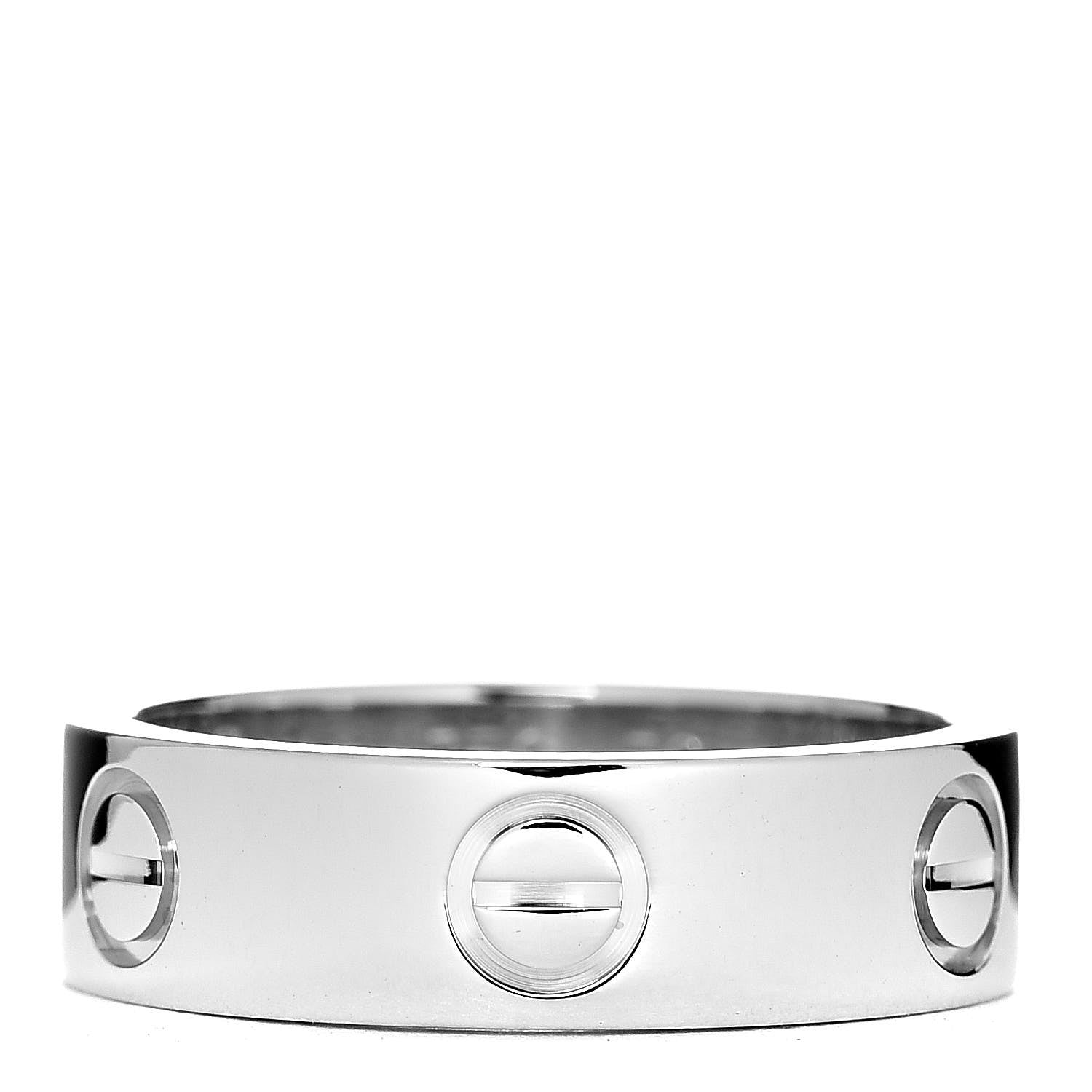Cartier 18K White Gold 5.5mm LOVE Ring 52 6 1 of 4