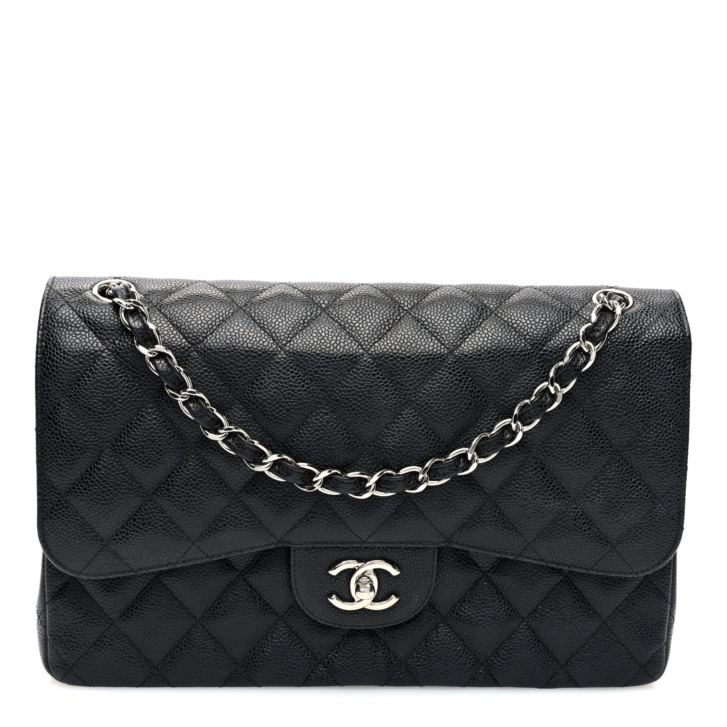 Chanel Caviar Quilted Jumbo Double Flap Black 1 of 10