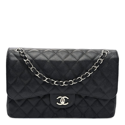 Chanel Caviar Quilted Jumbo Double Flap Black 1 of 10