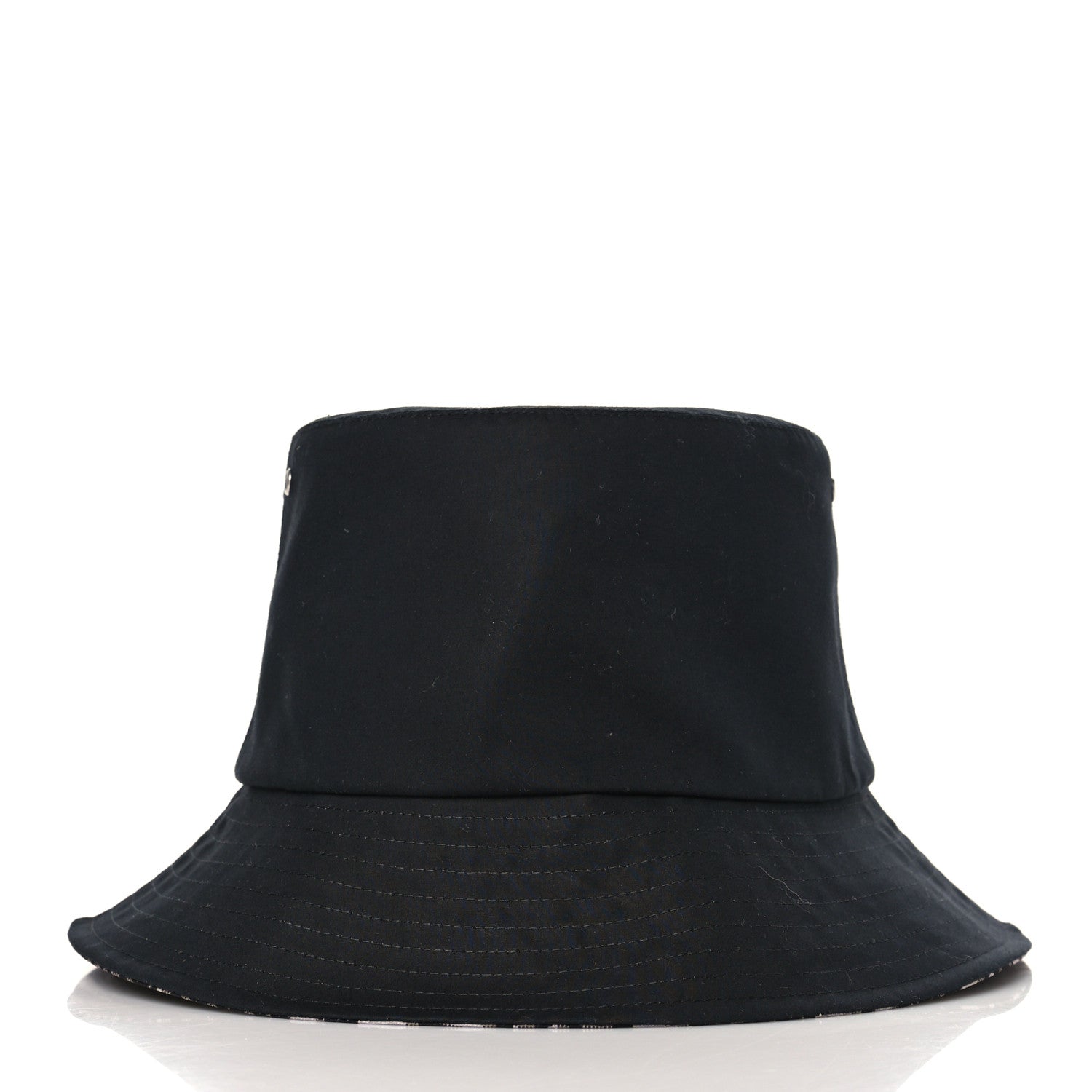 Christian Dior Polyester Cotton Oblique Reversible Teddy-D Brim Bucket Hat 56 Black 3 of 11