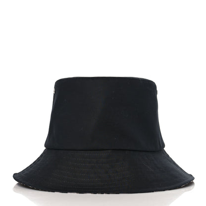 Christian Dior Polyester Cotton Oblique Reversible Teddy-D Brim Bucket Hat 56 Black 3 of 11