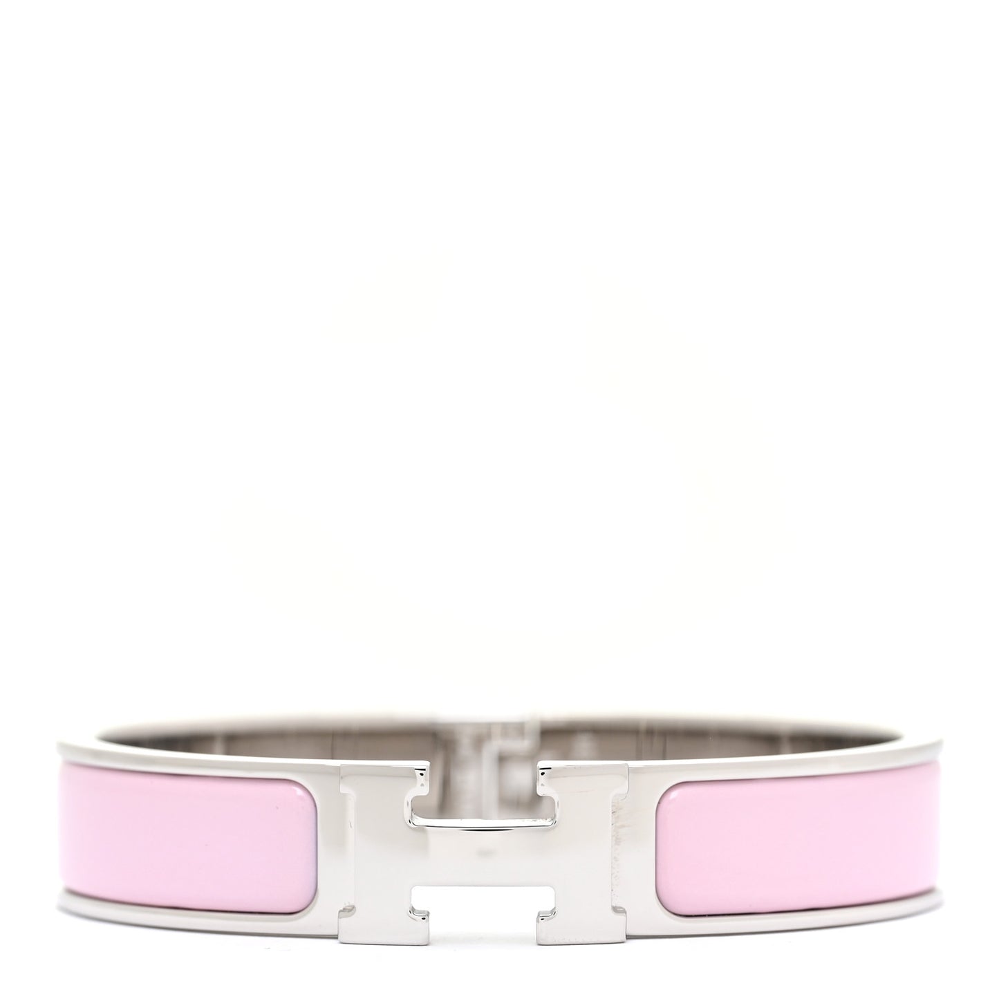 Enamel Narrow Clic Clac H Bracelet PM Sugar Pink