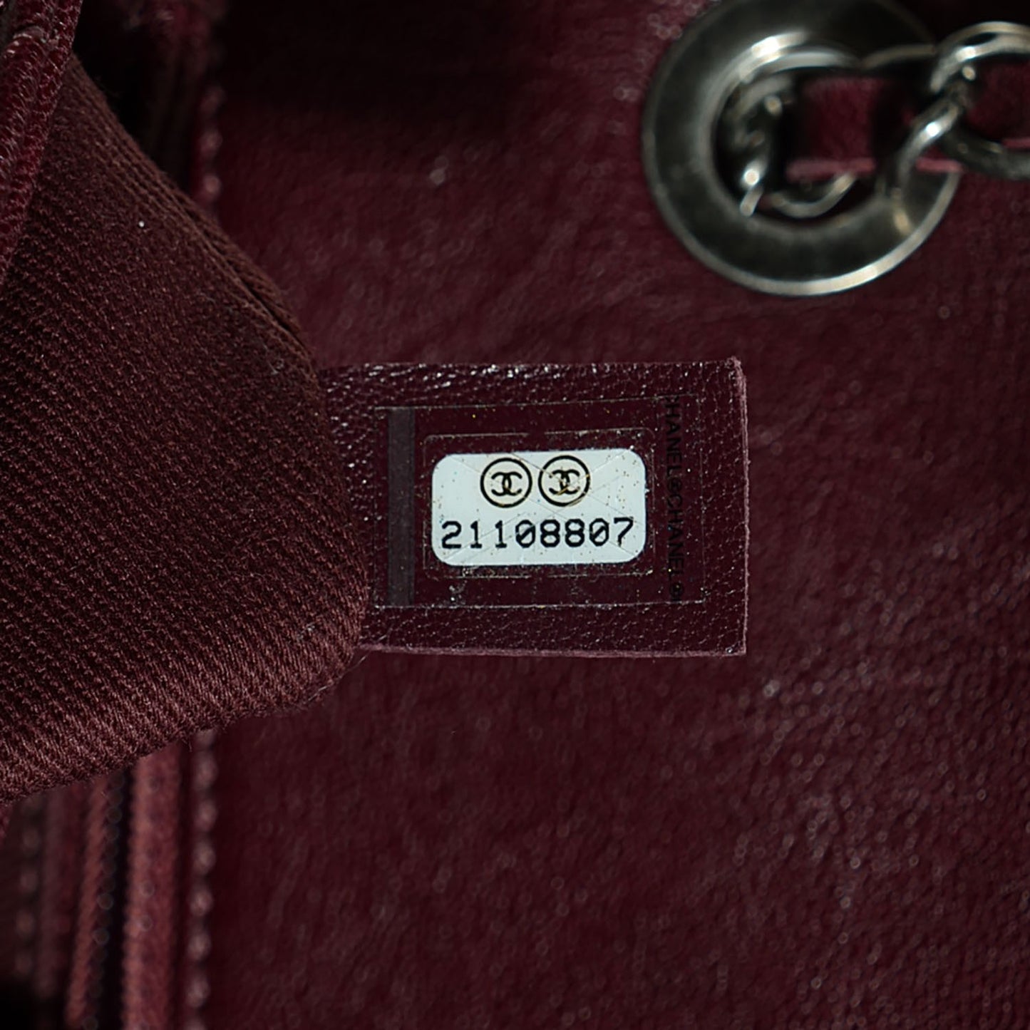 Goatskin Quilted Double Bag Flap Burgundy