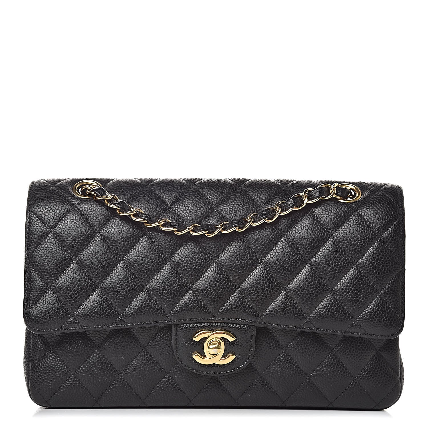 Chanel Caviar Quilted Medium Double Flap Black 2 of 13