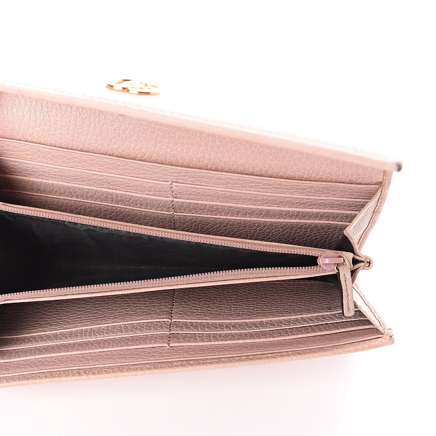 Dollar Calfskin GG Marmont Continental Wallet Perfect Pink