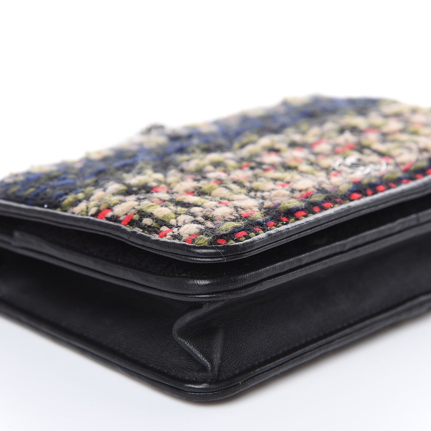 Tweed Wallet On Chain WOC Green Red Beige Black