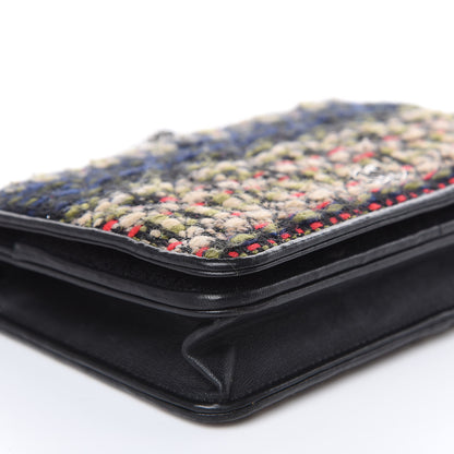 Chanel Tweed Wallet On Chain WOC Green Red Beige Black 11 of 16