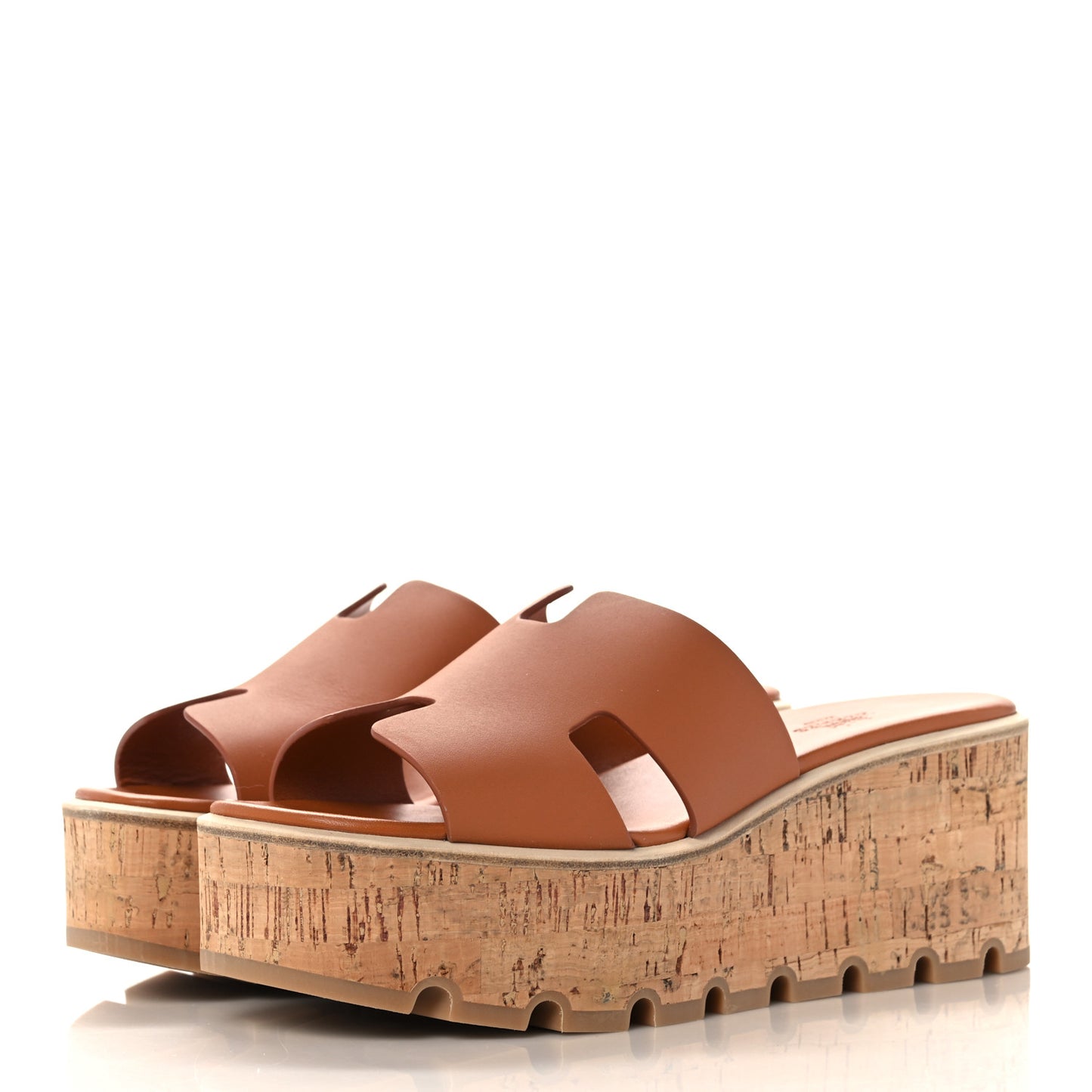 Calfskin Cork Eze 30 Sandals 38 Marron Glaise