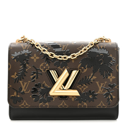 Louis Vuitton Calfskin Monogram Blossom Twist MM Black 1 of 13