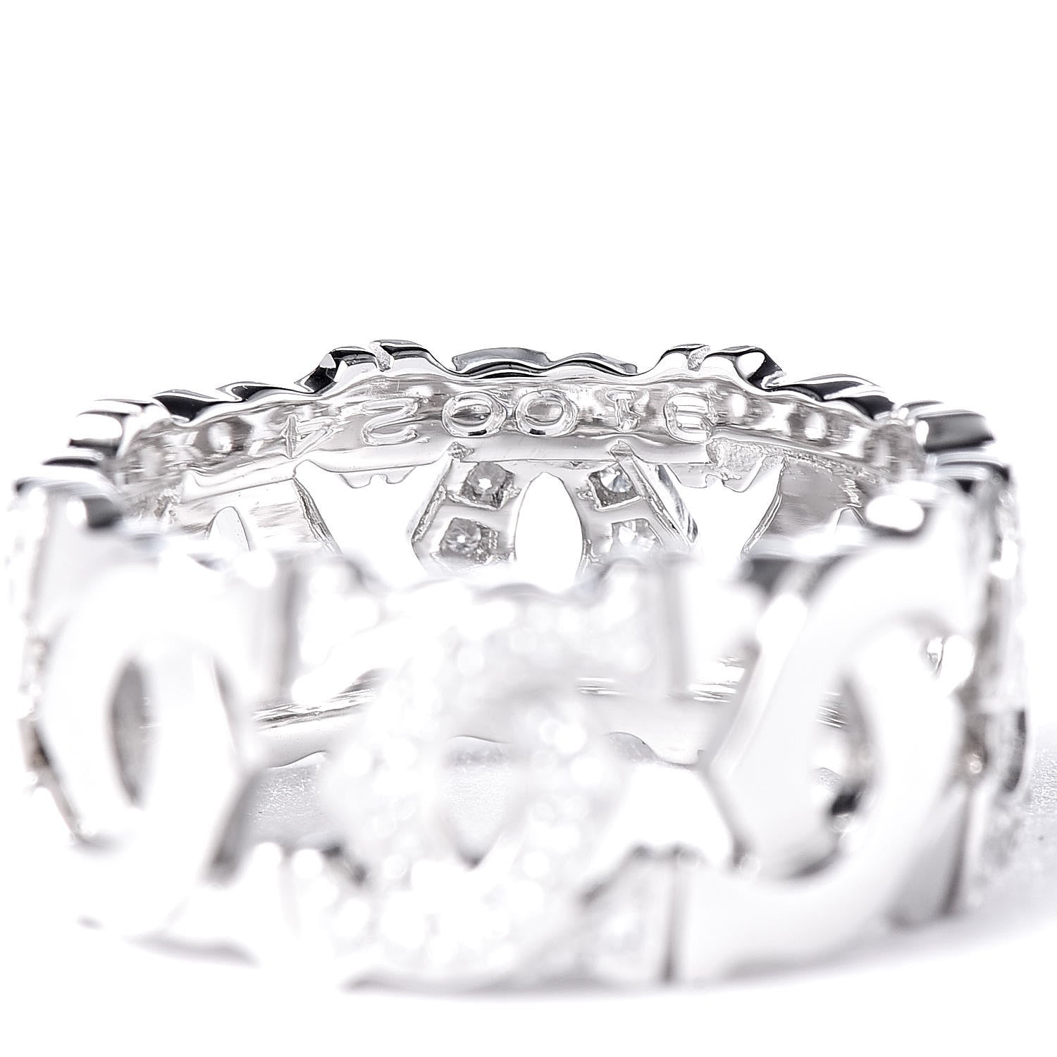 Cartier 18K White Gold Diamond Entrelaces Ring 50 5.25 5 of 5