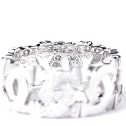 Cartier 18K White Gold Diamond Entrelaces Ring 50 5.25 5 of 5