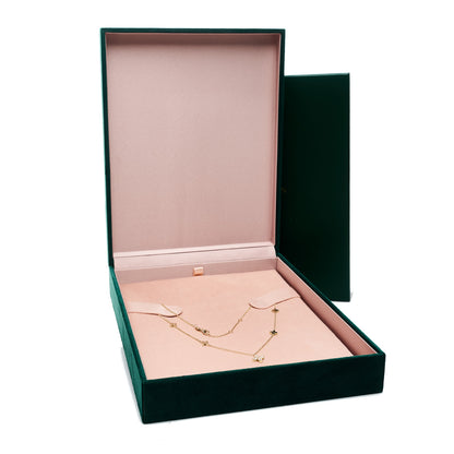 Roberto Coin 18K Yellow Gold Diamond Princess Flower Charm Station Necklace 7 of 7
