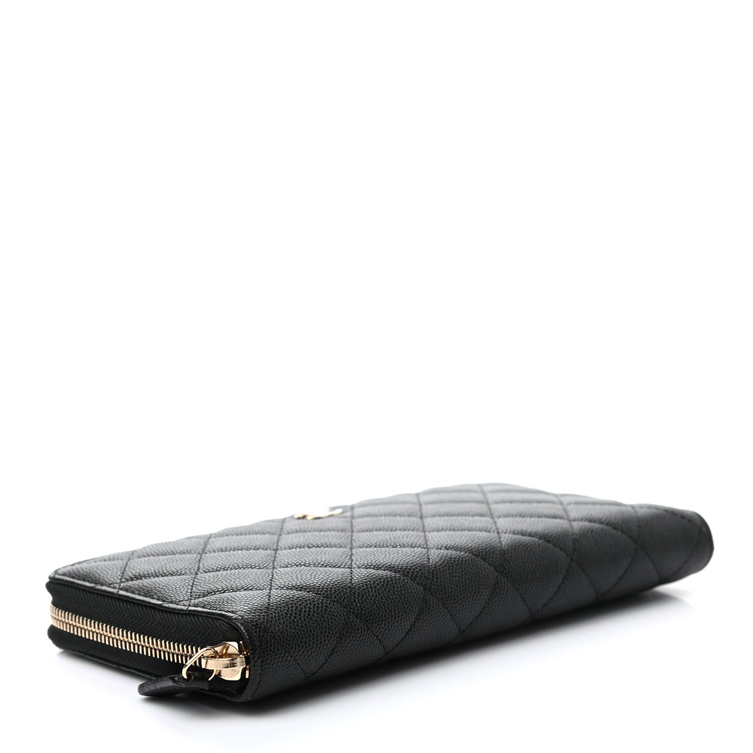 Chanel Caviar Quilted Large Zip Around Organizer Wallet Black 4 of 8