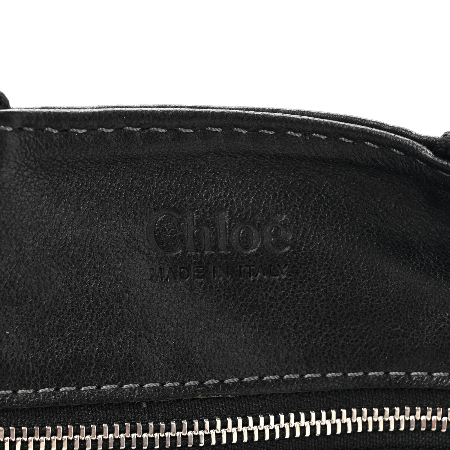 Chloe Grained Calfskin Paddington Tote Black 6 of 9