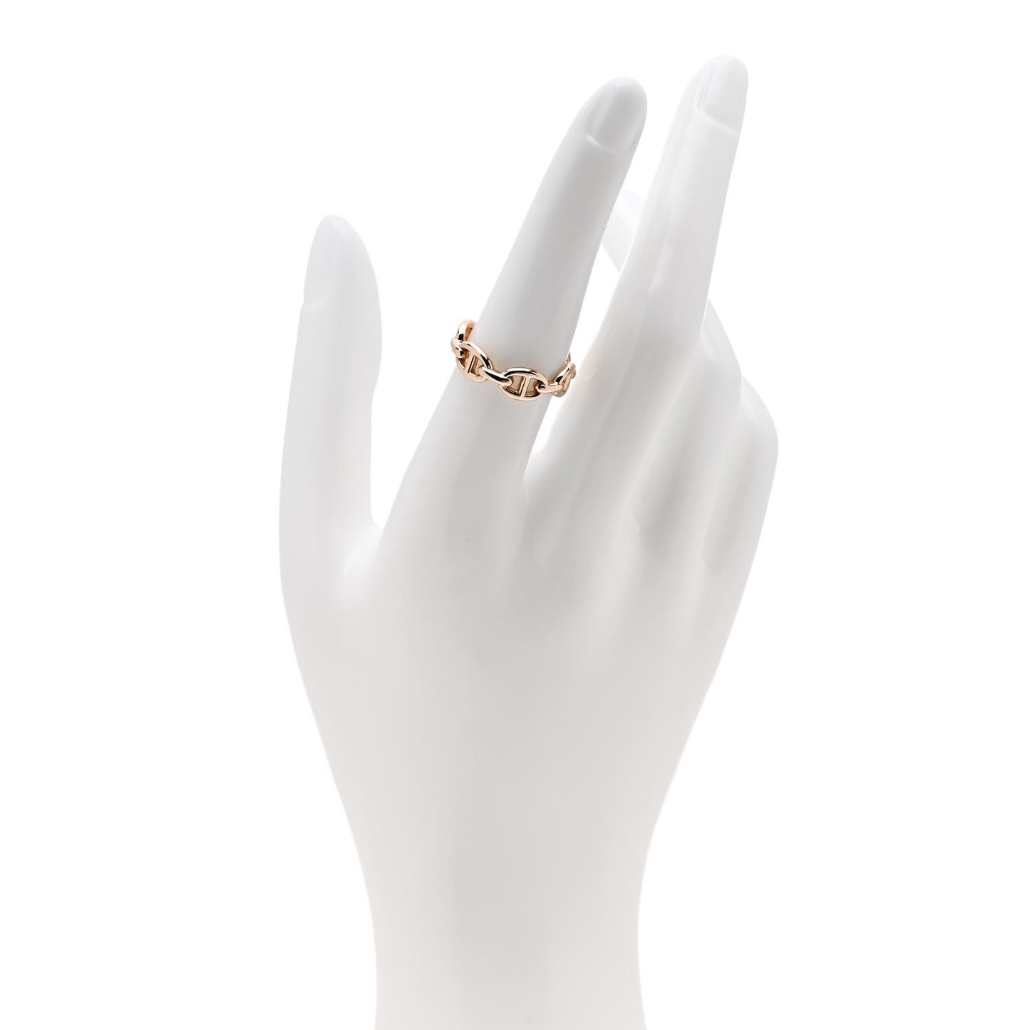 18K Rose Gold PM Chaine d'Ancre Enchainee Ring 54 6.75