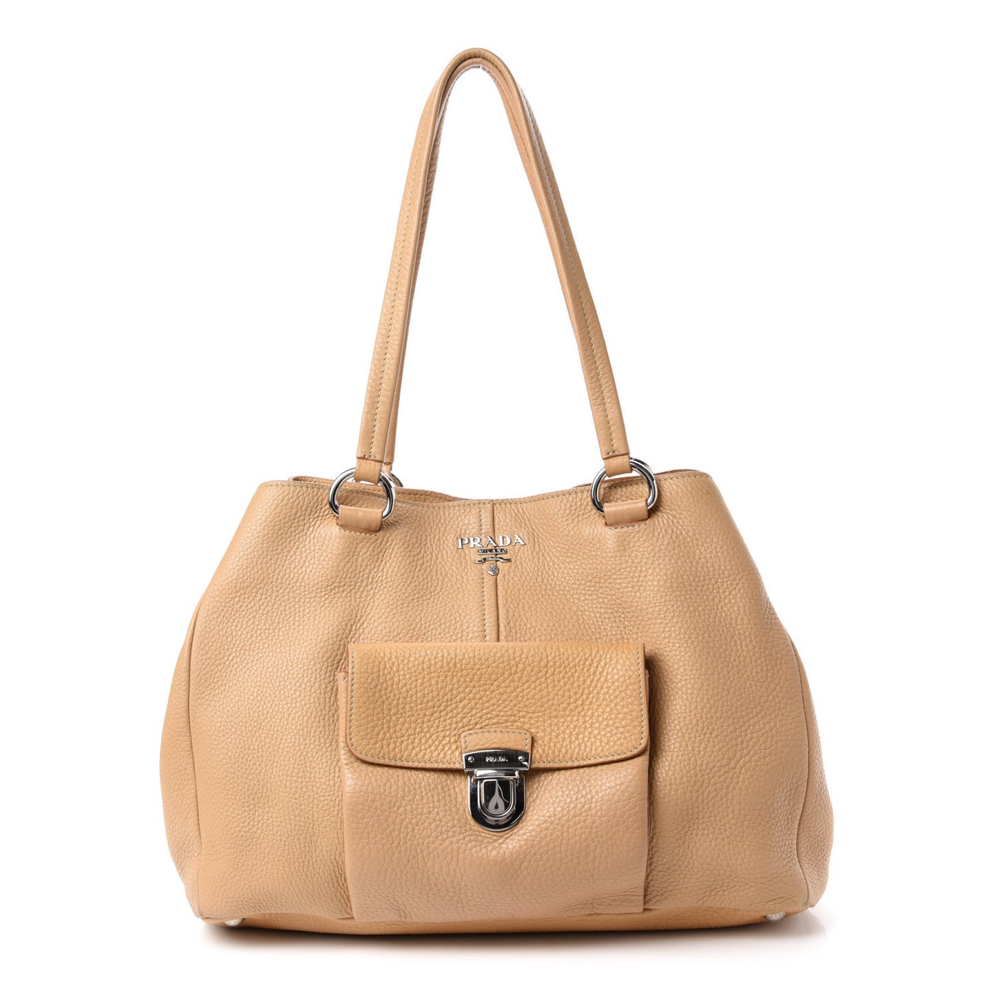 Vitello Daino Pushlock Tote Sughero