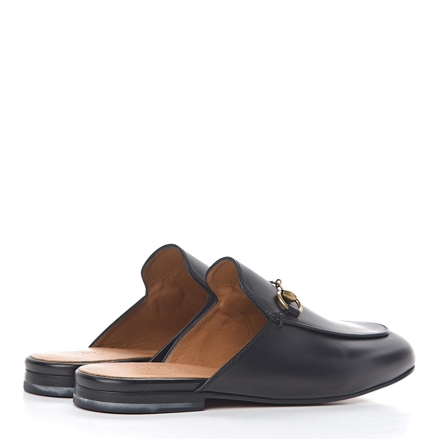 Calfskin Womens Princetown Slippers 36.5 Black