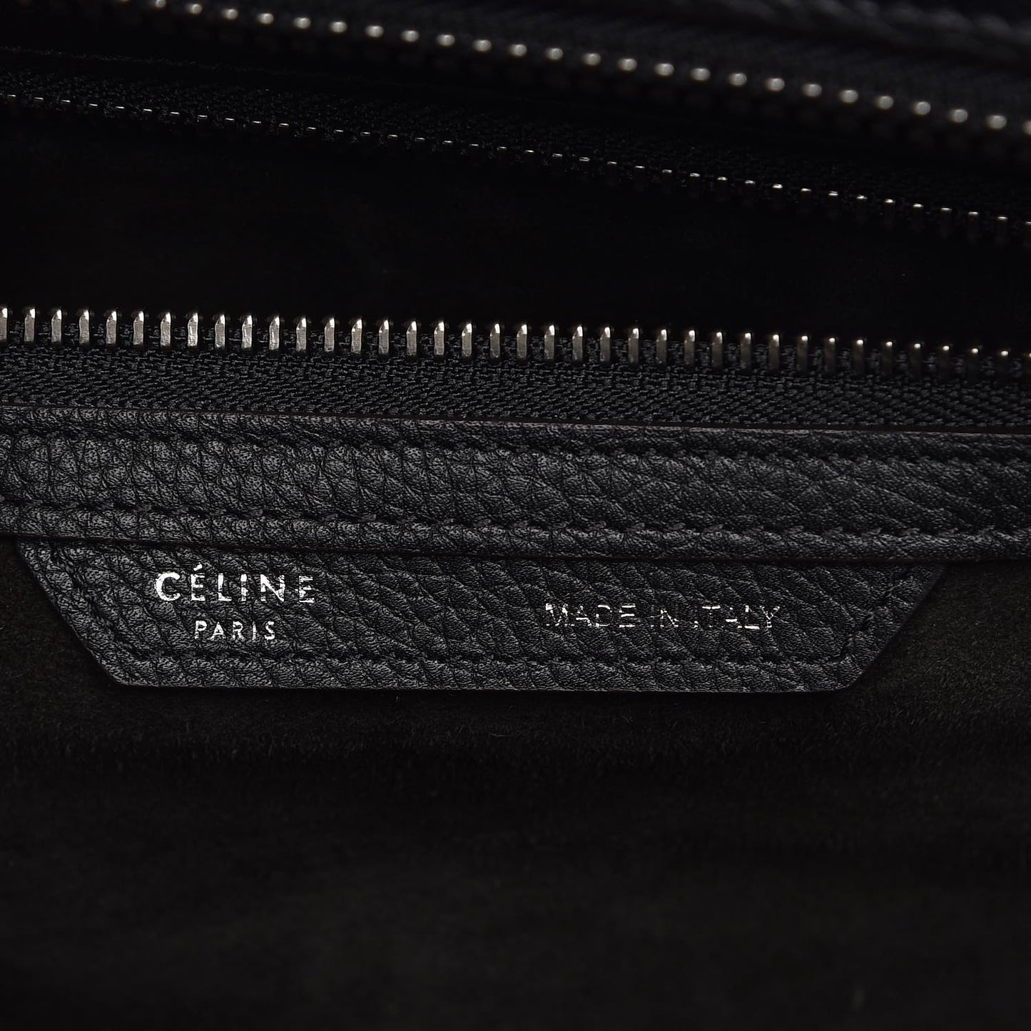 Drummed Calfskin Mini Luggage Black