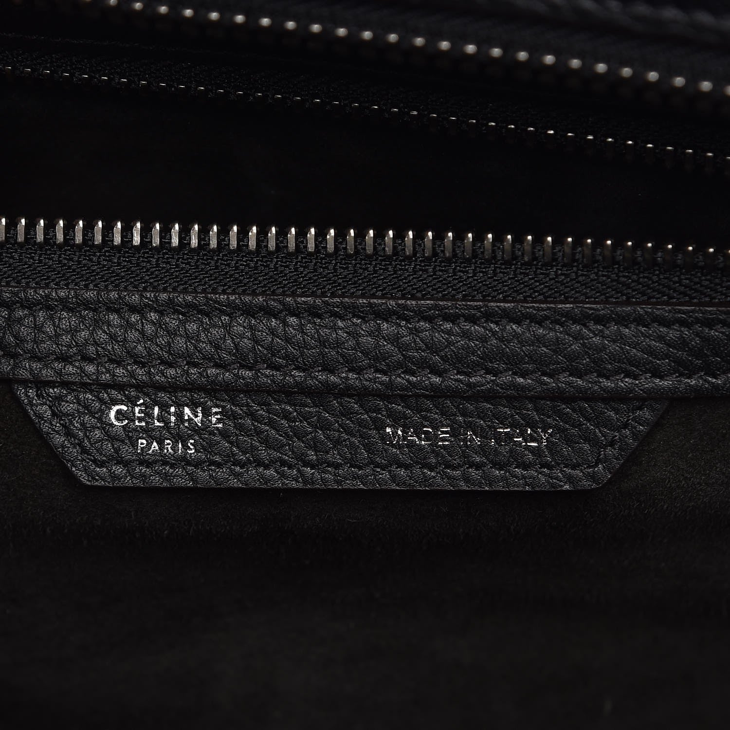 Celine Drummed Calfskin Mini Luggage Black 6 of 8